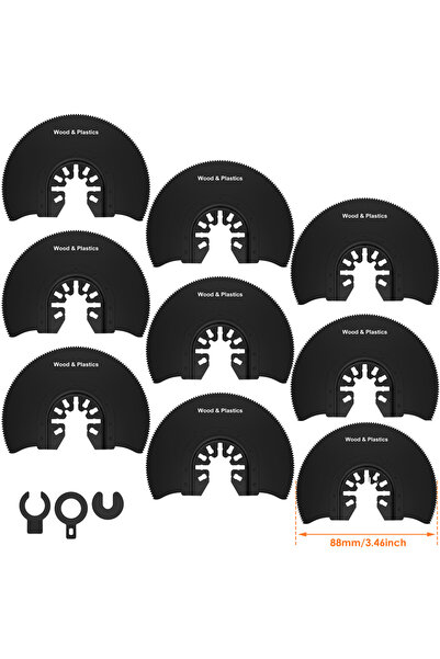 choice2 9 Pcs Semicircle 88M Multi Tools Blades Oscillating Saw Blade High Ca...