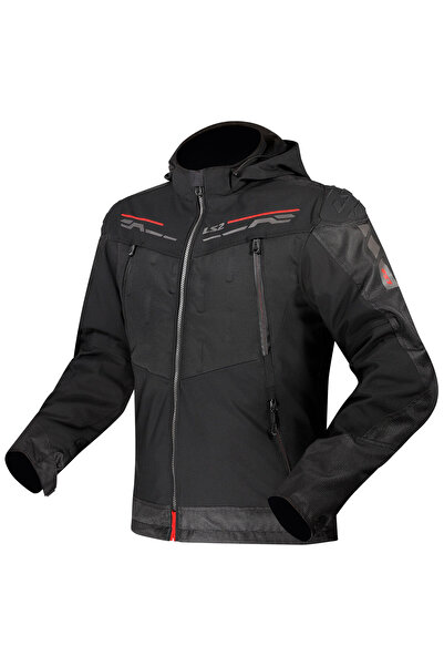 LS2 Zirconium Evo 4 Mevsim Motosiklet Montu Siyah-Kırmızı