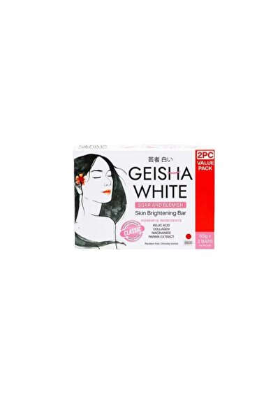 Geisha صابونة تفتيح البشرة للندبات البيضاء والبقع 65 جرام × 2 صابونة