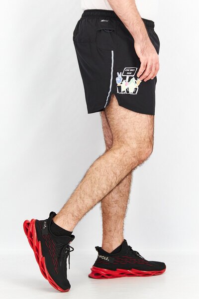New Balance Men Sportswear Fit Graphic Print Active Shorts, Black