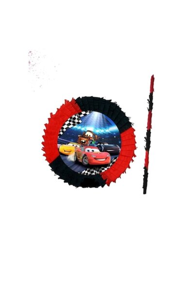 OEM Pinata Fulger McQueen rotunda, Diametru 42 cm + Bat