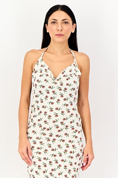 Forever 21 Women Floral Print Midi Dress, Multicolor