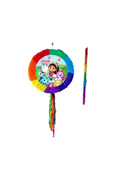 OEM Pinata Casă de păpuși Gabby, multicoloră, diametru 42 cm +Bat