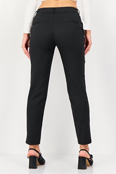 Reiko Women Cigarette Fit Grid Pattern Straight Leg Pants, Multicolor