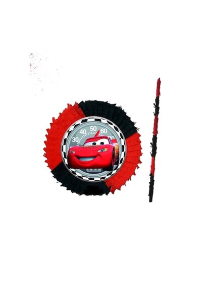 OEM Pinata Fulger McQueen rotunda, Diametru 42 cm + Bat