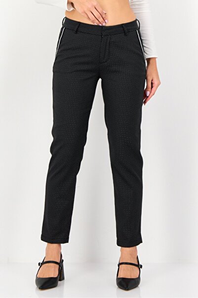 Reiko Women Cigarette Fit Grid Pattern Straight Leg Pants, Multicolor