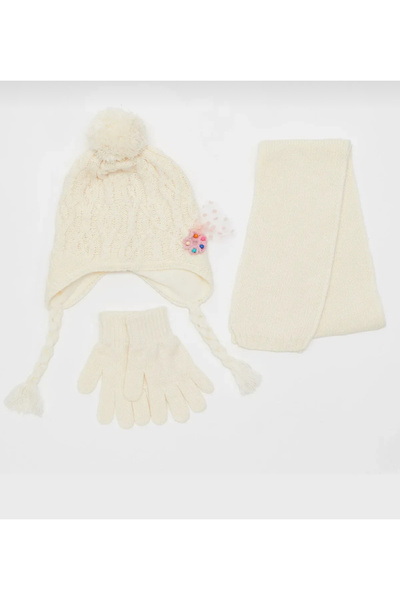 laviyonsa Scarf Beanie Gloves Girl Child Set