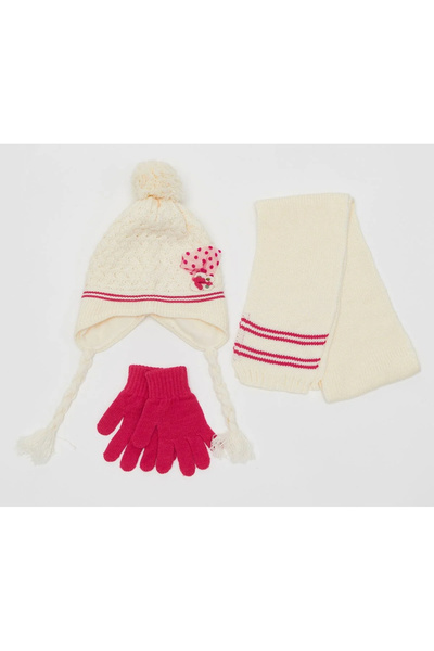laviyonsa Scarf Beanie Gloves Girl Child Set