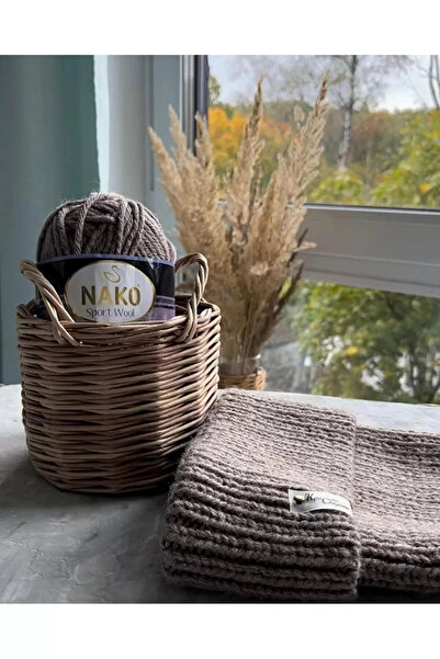 NAKO Litaetrend 1 Piece Sport Wool Scarf Beanie Jacket Vest Knitting Yarn Wool No: 217 Black