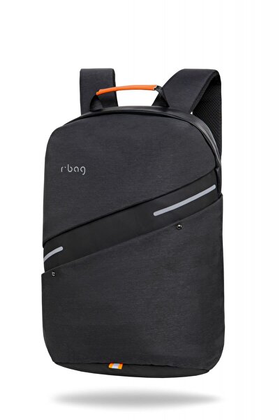 R BAG Rucsac R-Bag Bunker, negru, port USB, reflectorizant, buzunar antifurt, impermeabil, 48x32.5x17cm