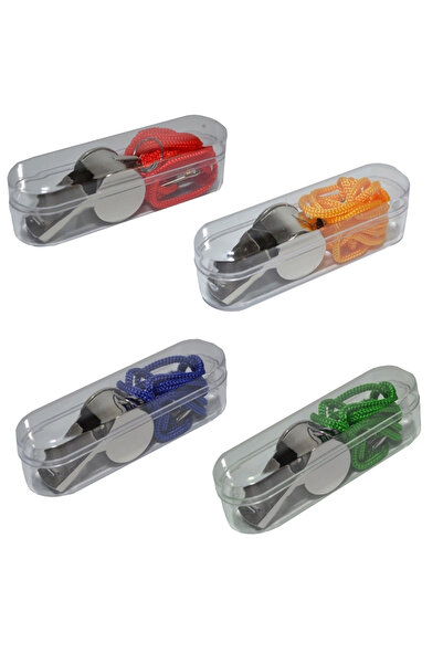 OEM Fluier din metal, cu snur, in cutie