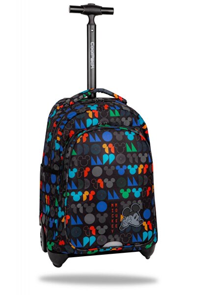Patio Troller Mickey Mouse, spate buretat, suport lombar, maner telescopic, material impermeabil
