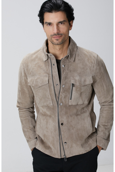 Network Vizon Çift Cep Detaylı Süet Mont