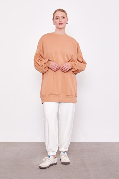 Levidor Camel Oversize Sweat με λαιμόκοψη ποδηλάτου