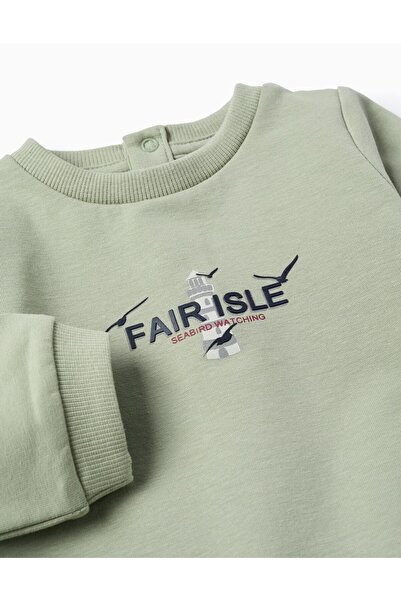 Ziddy Printed Tracksuit for Newborns 'Bird Watching', Green