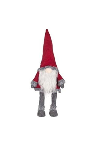 Silver Star Christmas Gnome Decorative Figure with Movement Little Red Riding Hood Fur 70 cm