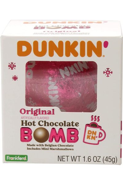 Dunkin ' Original Hot Chocolate Bomb, Melting Belgian Milk Chocolate Ball Filled with Mini Marshmallo