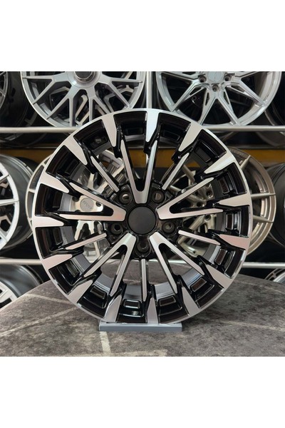 RC 16 inç 5x100 Likapa Polo İbiza Taigo Egea Doblo Uyumlu Siyah Elmas Kesim Jant Modeli (4 Adet)