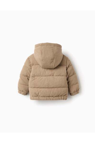 Ziddy Padded Jacket with Hood for Baby Boys, Brown