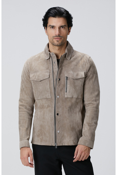 Network Vizon Çift Cep Detaylı Süet Mont