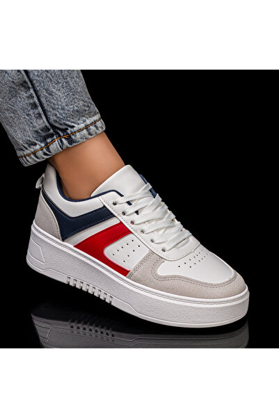 Modlet.ro Sneakerși de damă albi, albaștri și roșii MOD06164