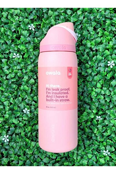 owala 32 Oz. FreeSip Stainless Steel Water Bottle in Rose Quartz Pink