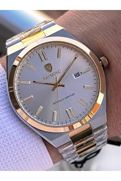 Raymond Special Steel Cord for Engagement and Grooms 2 Years Warranty 5 Atm Men's Wristwatch+Bracelet Rmd.29