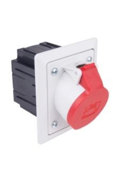 Other Priză gri 16A 5P cu cutie și ramă 80x97mm