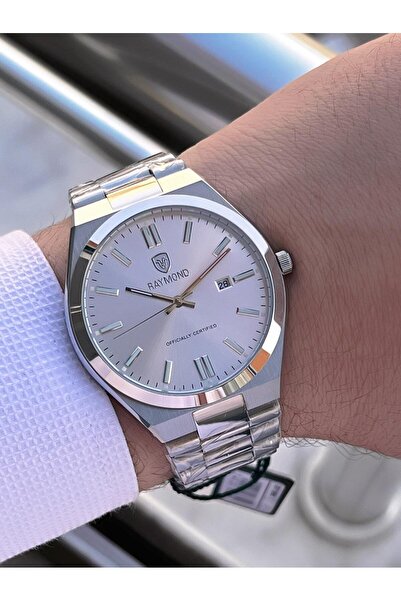 Raymond Special Steel Cord for Engagement and Grooms 2 Years Warranty 5 Atm Men's Wristwatch+Bracelet Rmd.25