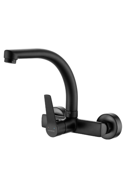 Other Baterie lavoar/chiuvetă Vilava, montată pe perete, cu pipă F, neagră