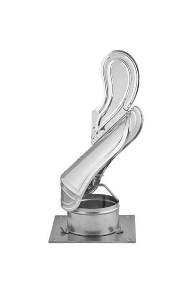 Other 200mm Chimney Cowl Inlet Pipe Self Adjusting Stainless Steel Flue Exhaust with extra Roof Plate