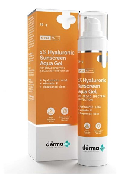 The Derma Co Hyaluronic Sunscreen Gel SPF 50 PA++++ – 50g, Ultra-Light for Oily Skin