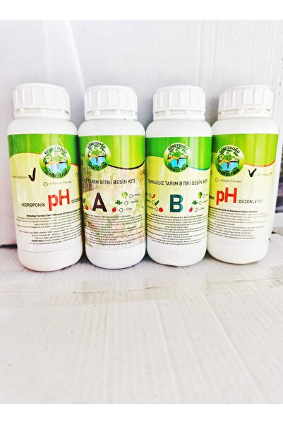 Güneydoğutopraksıztarım A ve B Besini 500ml, pH Down/Up 500 ml -Topraksız Tar...
