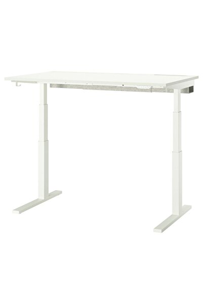 hobiurun Yüksekliği ayarlanabilen çalışma masası, beyaz, 140x80 cm, elektrikli