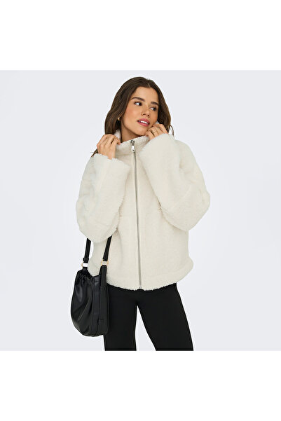 ONLY Γυναικείο κρεμ μπουφάν από φλις Aspen (15349400-CD)