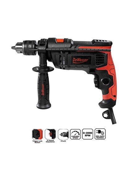 DEWESSER مثقاب التأثير (13 مم 950 واط)