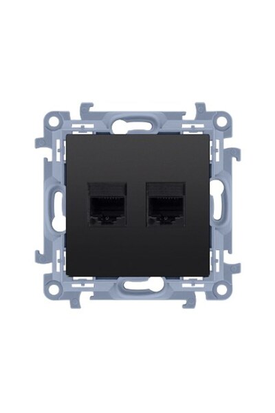 Other Priză dublă de calculator RJ45 categoria 5e modul negru mat SIMON10