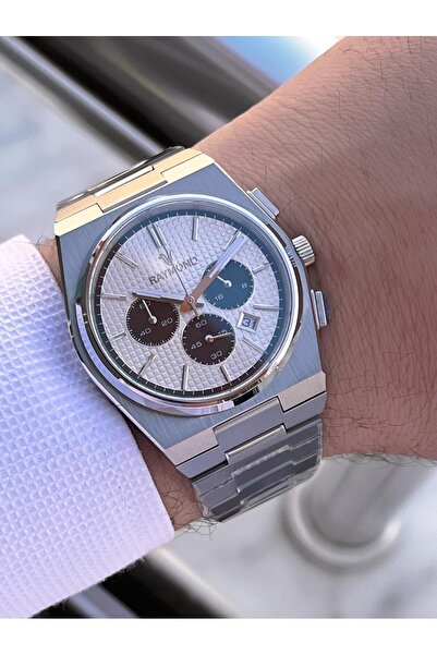 Raymond Special Steel Cord for Engagement and Grooms 2 Years Warranty 5 Atm Men's Wristwatch+Bracelet Rmd.19