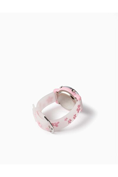 Ziddy Digital Watch for Girls 'Flowers', Pink/Transparent