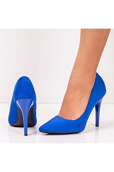 BMoD Pantofi stiletto albaștri pentru femei cu toc subțire MOD06127