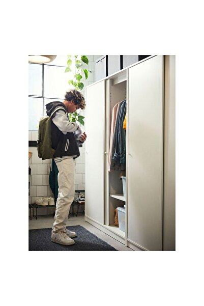 hobiurun Sürgü kapaklı gardırop, beyaz, 117x176 cm