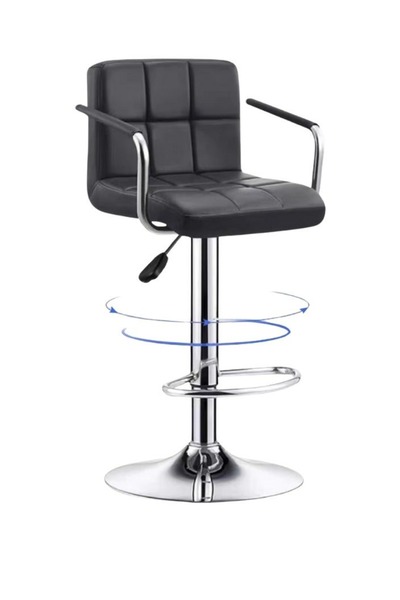 smart home كرسي بار دوار للمطابخ والمقاهي - تصميم عصري فاخر مع مسند ظهر قابل ...