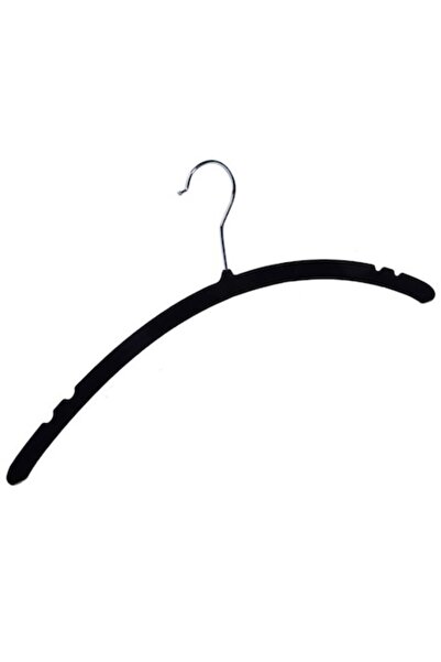 Wonderland Set 4 umerașe, negru, catifea, 42 cm