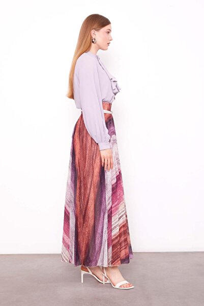 Levidor Plum Batik Pattern Skirt