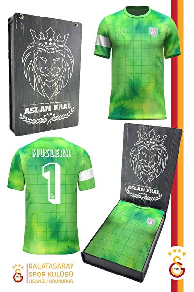Galatasaray Orijinal Lisanslı Muslera Match Day Çocuk T-shirt Hediyelik Ahşap Kutulu