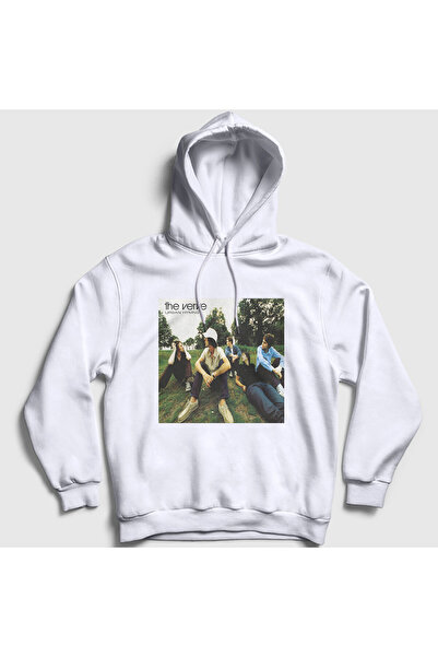 Presmono Unisex White Urban Hymns the Verve Hooded Sweatshirt 579961Tt