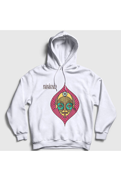 Presmono Unisex White Band Naxatras Hooded Sweatshirt 576677Tt