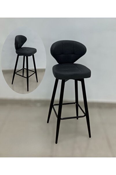 smart home Fixed café chair with sturdy iron legs and a comfortable padded seat – 45x45x77cm