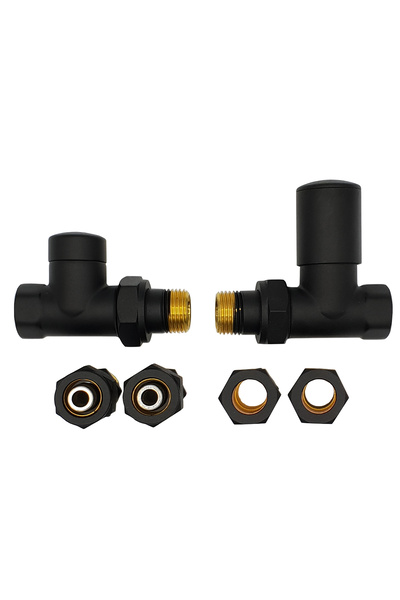 Other Set robinet radiator negru cu fitinguri PEX și Cu