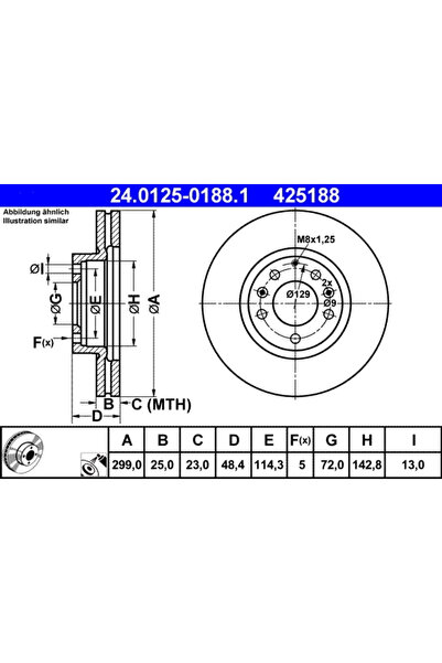 Ate Set Discuri Frana Mazda 6 2007-2013